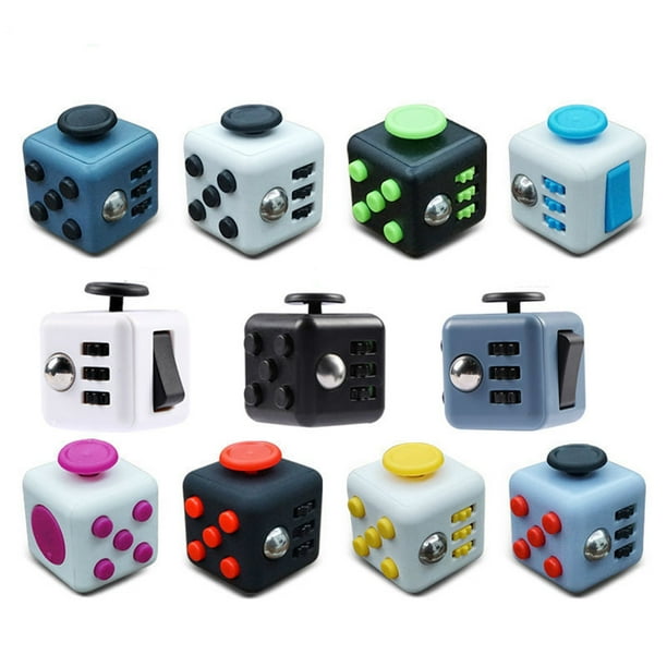Fidget Cube Desk Toy Stress Anxiety Relief Focus Puzzle Anti Anxiety Reduce Pressure Gift Walmart Com Walmart Com
