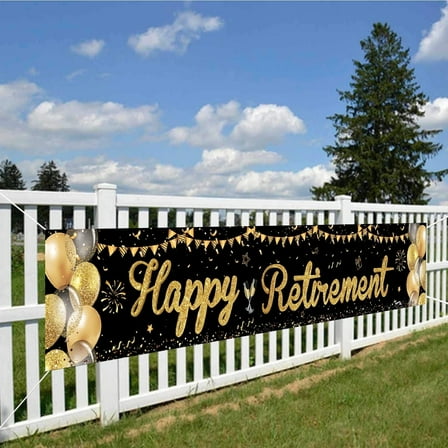 Retirement Decorations Retirement Gift Large Retirement Party Banner Photo Booth Backdrop Party Supplies 19" x 118"