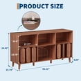 thumbnail image 2 of Ataucjin 55.11'' Large Record Player Stand,Modern Wood Vinyl Record Storage Holder Shelf with Charging Station and 2 USB Ports,Mid Century Turntable Stand Player Table Storage Cabinet Record Stand, 2 of 6