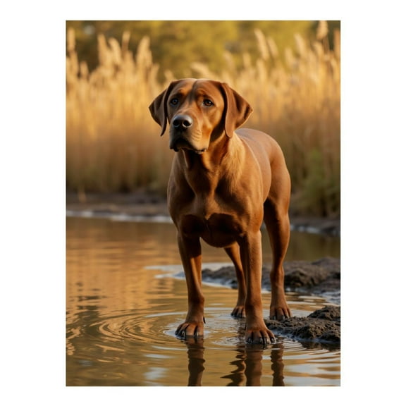 Diamond Art Kits for Adults, Dog Standing In Water With Grass 5D Diamond Painting Kits for Adults Beginners, DIY Full Drill Diamond Painting, Gem Art and Crafts 12x16