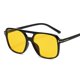 thumbnail image 2 of Black Green Gafas de sol cuadradas Vintage para mujer, gafas de sol con espejo Retro, gafas de sol femeninas en negro y amarillo, moda de colores caramelo para mujer, 2 of 5
