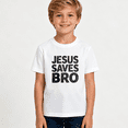 thumbnail image 2 of Boys Graphic T Shirt Jesus Saves Quote Short Sleeve Tee Faith Religious Message Style 100% Cotton Soft Kids Tops 4-13Y, 2 of 5