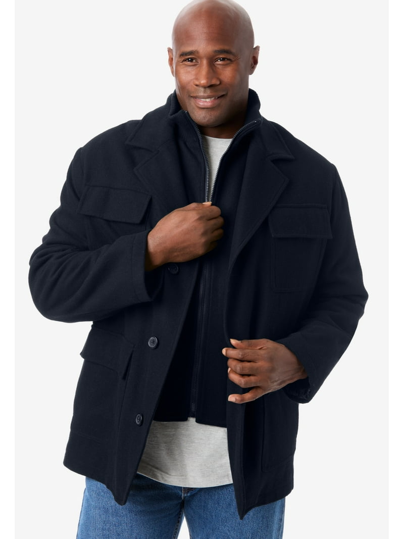 KingSize Men's Big & Tall Multi-Pocket Wool Inset Jacket - Walmart.com