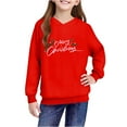 thumbnail image 4 of NAISIBABY Boys Girls Hoodie 10T, Soft Loose Christmas Graphic Long Sleeve Kids Fashion Hooded Sweatshirt Red(3-14T), 4 of 4