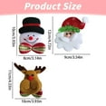 thumbnail image 3 of Felt Snowman Head with Black Top Hat - Christmas Decoration, 3 of 6