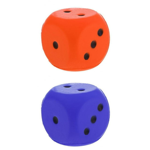 2 Uds Dados de Esponja Dados de Punto de Espuma Rompecabezas de Enseñanza Juguetes de Entretenimiento para Niños Naranja+Azul Macarena Dados de esponja