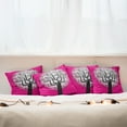 thumbnail image 4 of Ambesonne Music Throw Pillow Cover 4 Pack, Tree, 16", Hot Pink Black White, 4 of 5
