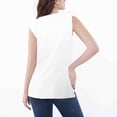 thumbnail image 6 of Tank Tops Women Women's Recovery Button Front Chemo Tank Womens Camisole White M, 6 of 6