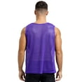 thumbnail image 3 of Xnihocha Mens Sports Scrimmage Training Vest Hollow Out Mesh Football Soccer Jersey Mesh Tank Tops Purple L, 3 of 7