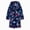 H467-Navy, variant on TOWED22 Kid Fleece Hooded Robes Girls Cartoon Bathrobes Boys Soft Plush Sleepwear Toddler Fuzzy Pajamas