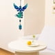 thumbnail image 1 of Campana de viento de hierro con adornos de cristal | Artesanía metálica para exteriores, ideal para patios, balcones y porches | Decoración colgante pintada para jardines y patios, 1 of 6