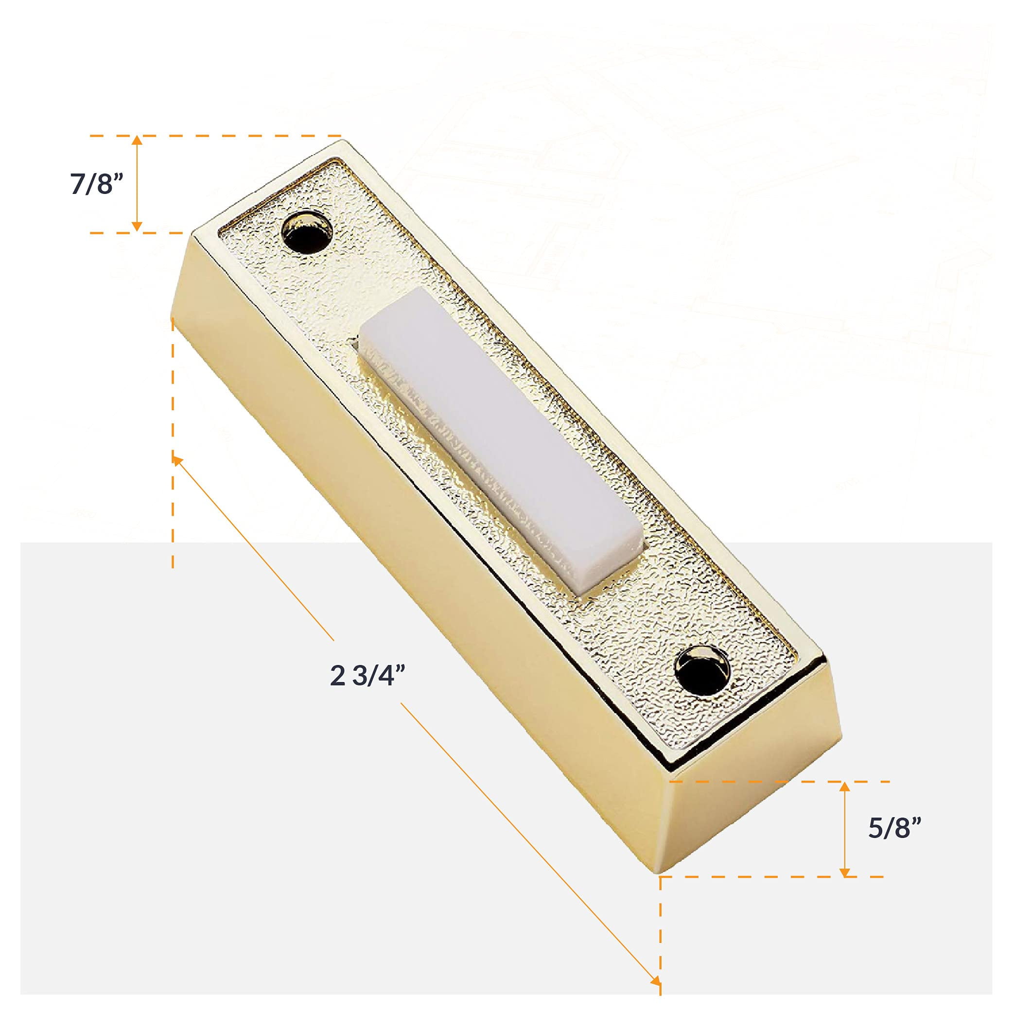 Newhouse Hardware Wired Doorbell Chime Kit with Transformer and Button CKIT8, Doorbell Kit with 16V 30VA Doorbell Transformer and White Surface-Mount Doorbell Button for Home Improvement