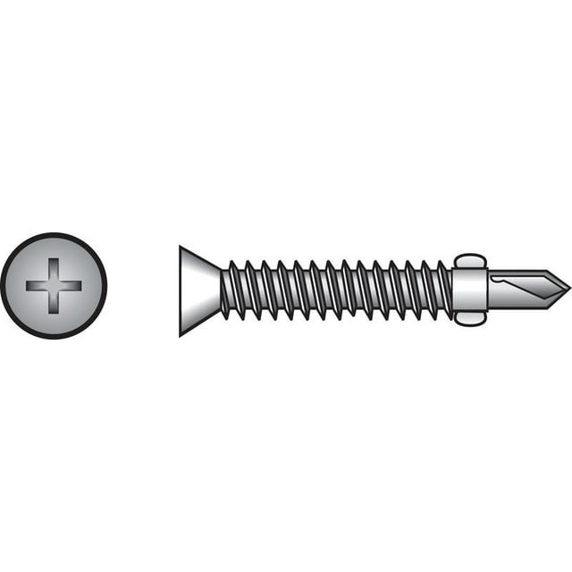Tornillos para chapa HILLMAN No. 4 Ga. X 7 cm de largo, paquete de 100