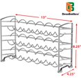 thumbnail image 2 of Deco Brothers Spice Rack Organizer with 18 Spice Bottles, 48 Spice Labels Set for Cabinet, Countertop, Pantry, Cupboard, Chrome, 2 of 5