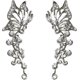 thumbnail image 1 of pendientes tipo orejera para mujer y niña, con diseño de mariposa de cristal, hipoalergénicos., 1 of 5
