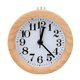 thumbnail image 2 of Reloj despertador silencioso de madera de haya con alarma y luz nocturna, rectangular., 2 of 4