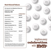 M&MS World White Milk Chocolate Candy 2lb Bag for Celebrations and Party Favors