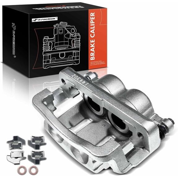 A-Premium Disc Brake Caliper Assembly with Bracket Compatible with Ford F-350 Super Duty 2005-2010 F-450 Super Duty 2011 Front Passenger Side
