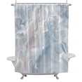 Gray Marble 54x78 Inches Waterproof Shower Curtain, Fluid Art Abstract ...