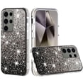 thumbnail image 2 of For Samsung Galaxy S25 Ultra Case, Glitter Bling, UltraThin TPU Sparkle Diamond Rhinestone Shiny Full Crystal Stones Back Phone Cover (Black), 2 of 8