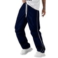 thumbnail image 2 of Uwinwear Men's Parachute Sweatpants,Y2k Baggy Track Pants with Pockets,Outdoor Drawstring Wide Leg Casual Trousers Streetwear,Navy,S, 2 of 7