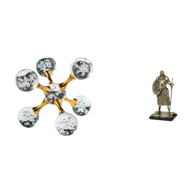Figura decorativa de mesa Sphere Knight, escultura moderna europea para escritorio, oficina, estantería, entrada, sala de estar o decoración del hogar