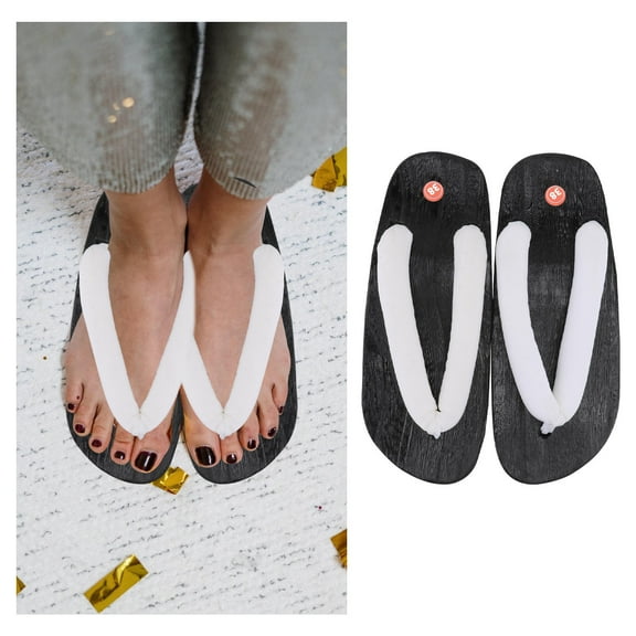 BRIGHTFUFU 1 Pair Non-slip Wood Clog Sandals with Round Toe for Suitable for Summer Use Stylish Male Clogs