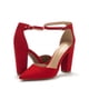 thumbnail image 3 of Zapatos DREAM PAIRS Tacones Altos Coco en Gamuza Roja con Tacón Grueso de 10 cm, 3 of 8
