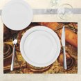 thumbnail image 3 of Ambesonne Brown Place Mats Set of 4, Watch on Old Map Nautical, Standard Size, Orange Brown Yellow, 3 of 6