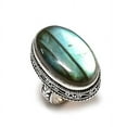 thumbnail image 2 of Natural Labradorite Gemstone Handmade 925 Sterling Silver Jewelry Ring S.6, 2 of 2