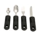 thumbnail image 2 of Utensilios adaptativos, acero inoxidable 4pcs artritis suministros especiales con cuchillo de horquilla de cucharas para parkinson, 2 of 7