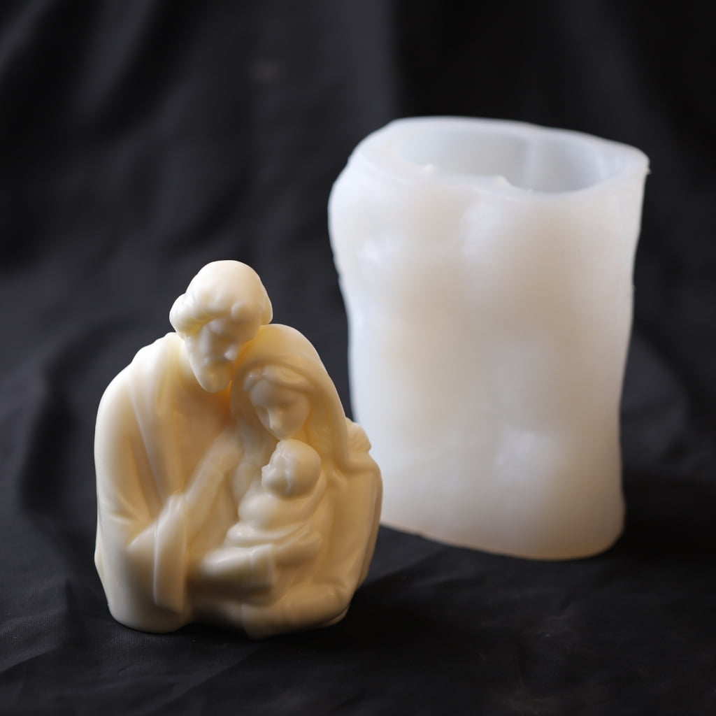 ZPAQI Madonna and Child Silicone Candle Mold - DIY Resin Craft Set