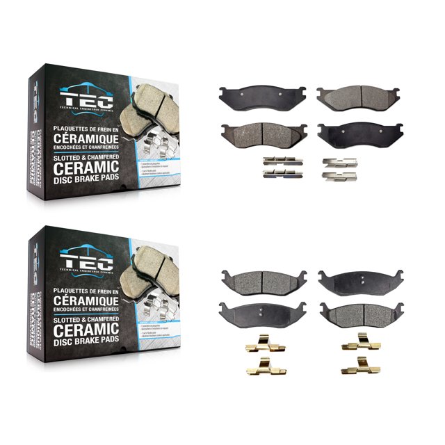 TEC Front Rear Ceramic Brake Pads Kit for Car Dodge Ram 1500 Durango Van KTC-100503