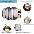 thumbnail image 3 of FORMRS Unisex School Backpack 17" Student Travel Bag with Laptop Compartment, Pink Checkered Pattern, 3 of 7