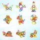 thumbnail image 5 of Bloques magnéticos con 6 ruedas, juguetes magnéticos para niños y niñas de 3, 4, 5, 6, 7 y 8 años en adelante, juego de construcción de 88 piezas de bloques magnéticos para niños pequeños, juguetes, 5 of 7