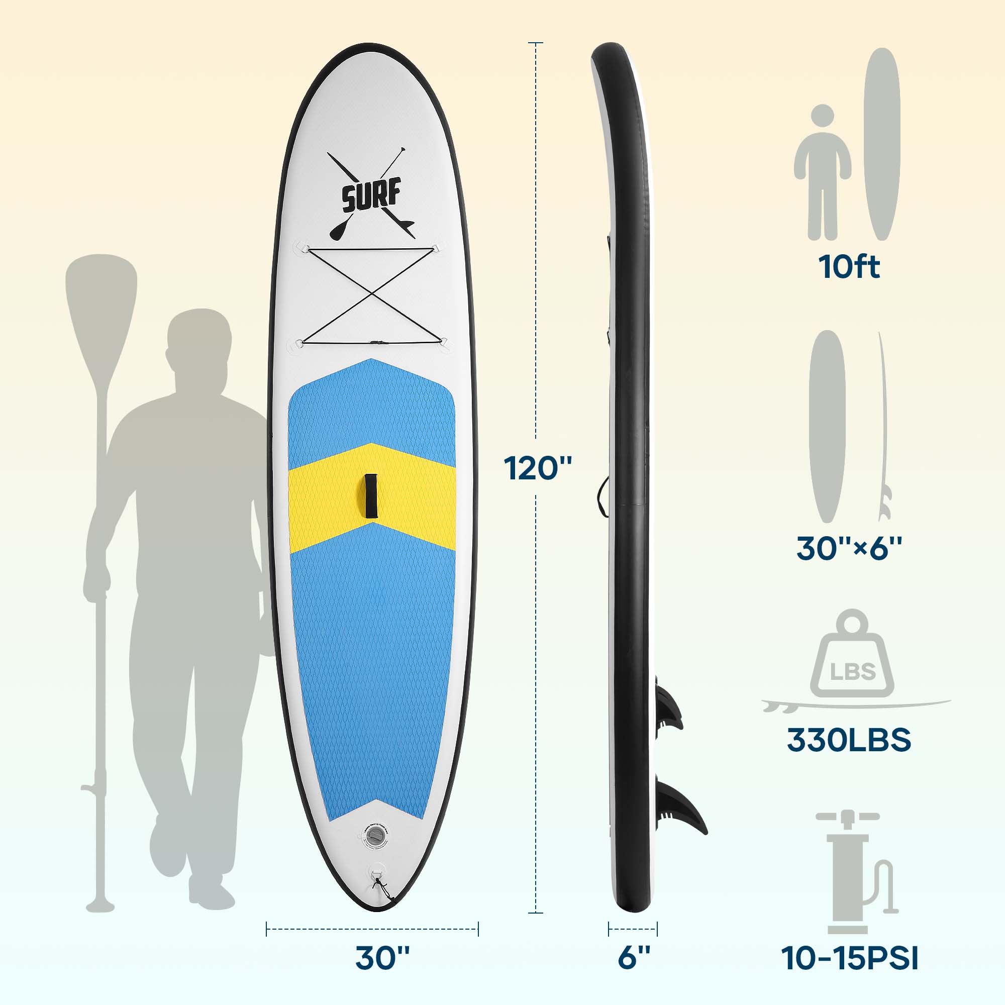 Naipo 10ft Inflatable Stand Up Paddle Board photo 5