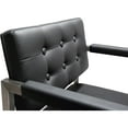 thumbnail image 4 of TOV Furniture Director Black Vegan Leather Counter Stool with Silver Legs, 4 of 7