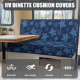thumbnail image 4 of XYZCANDO Sea Turtle RV Dinette Cushions Comfortable RV Accessories Stretchable Couch Cover 2 Cushion Sofa Universal 2 Seat Couch Cover Stylish Loveseat Sofa Chair Cover Furniture Protector Blue, 4 of 7