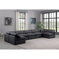 thumbnail image 2 of Meridian Furniture Indulge 175" Black Vegan Leather U-Shaped Modular Sectional, 2 of 9