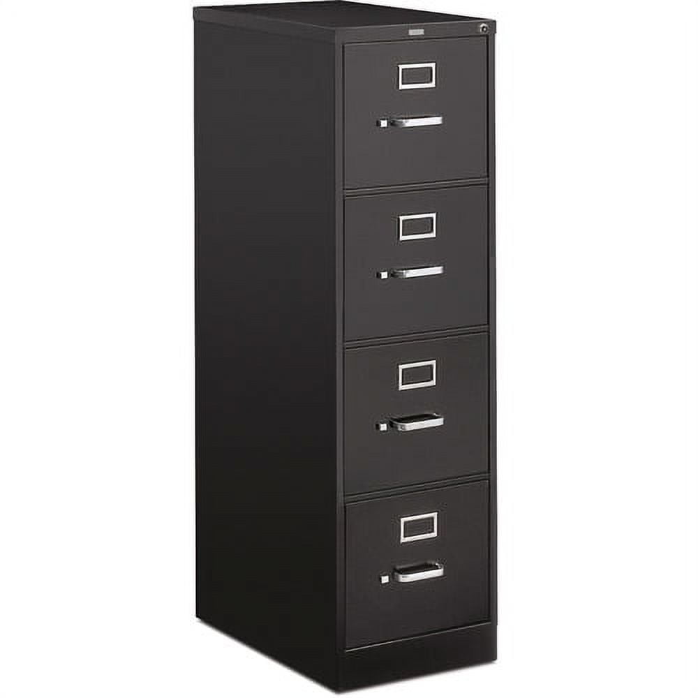 HON 4-Drawer Letter File - Full-Suspension Filing Cabinet with Lock, 52 by 25-Inch Black (510 Series - Model 514PP)