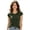 T1 Army Green, variant on Womens Solid Color Round Neck Tops Crew Neck Short Sleeve Loose Fit T Shirts Summer Basic Casual Lightweight Everyday Pullover Tee