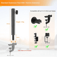 thumbnail image 2 of Microphone Boom Arm Extension Tube, Mic Stand Extension Riser for Microphone Suspension Boom Scissor Arm Stand Holder, 2 of 8