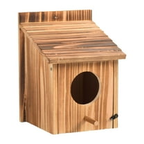 Bothyi Bird House for Outdoor Birds Nest Bluebird House Bird Feeder Wooden Hanging Birdhouse for Viewing Garden