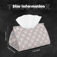 thumbnail image 6 of Lsque Beautiful Rabbit1 Printed Long Tissue Box Cover Holder, Facial Paper Organizer Dispenser,Triangle with Bottom Belt, PVC Leather Decorative Organizer, 6 of 9