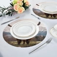 thumbnail image 6 of Coolnut 1PC Place Mats Highland Cow Round Placemat Heat-Resistant Placemats Dining Table Mat Circle Shape 15.4" for Kitchen/Dinner/Party/Restaurant Home Decor Gifts, 6 of 7