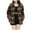 Brown, variant on UVEASISHA Plaid Shacket for Women Fleece Lined Button Down Shirt Jackets Fall Winter Long Sleeve Lapel Blouses Lightweight Trendy Checkered Jacket with Pocket Yellow XL