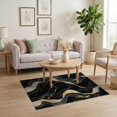 thumbnail image 3 of ODIKA 4'x6' Abstract Black Washable Area Rug Non-Slip, Chair-Friendly, Flatwoven for Home Office, Under Desk, 3 of 7