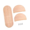 thumbnail image 4 of Estantes flotantes de madera geométrica 2 niveles estante de pared estante de almacenamiento de pared múltiple estante de pared, 4 of 8