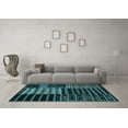 thumbnail image 3 of Ahgly Company Indoor Rectangle Patchwork Light Blue Transitional Area Rugs, 2' x 5', 3 of 4