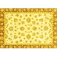 thumbnail image 1 of Ahgly Company Machine Washable Indoor Rectangle Oriental Yellow Traditional Area Rugs, 8' x 12', 1 of 4